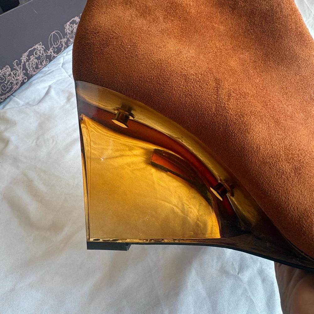 Rust Acrylic Heel boots - Picture 6 of 7